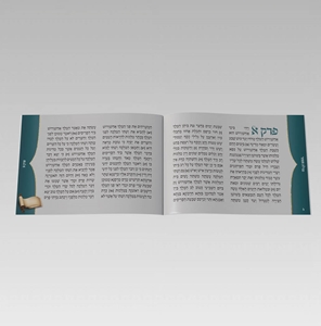 מגילת אסתר דגם טורקיז עם ברכת המזון ושבע ברכות